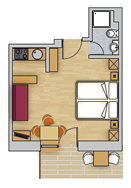 Apartment 2 (für 2-3 Personen)